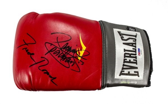 Manny Pacquiao & Trainer Freddie Roach Signed Everlast Boxing Glove